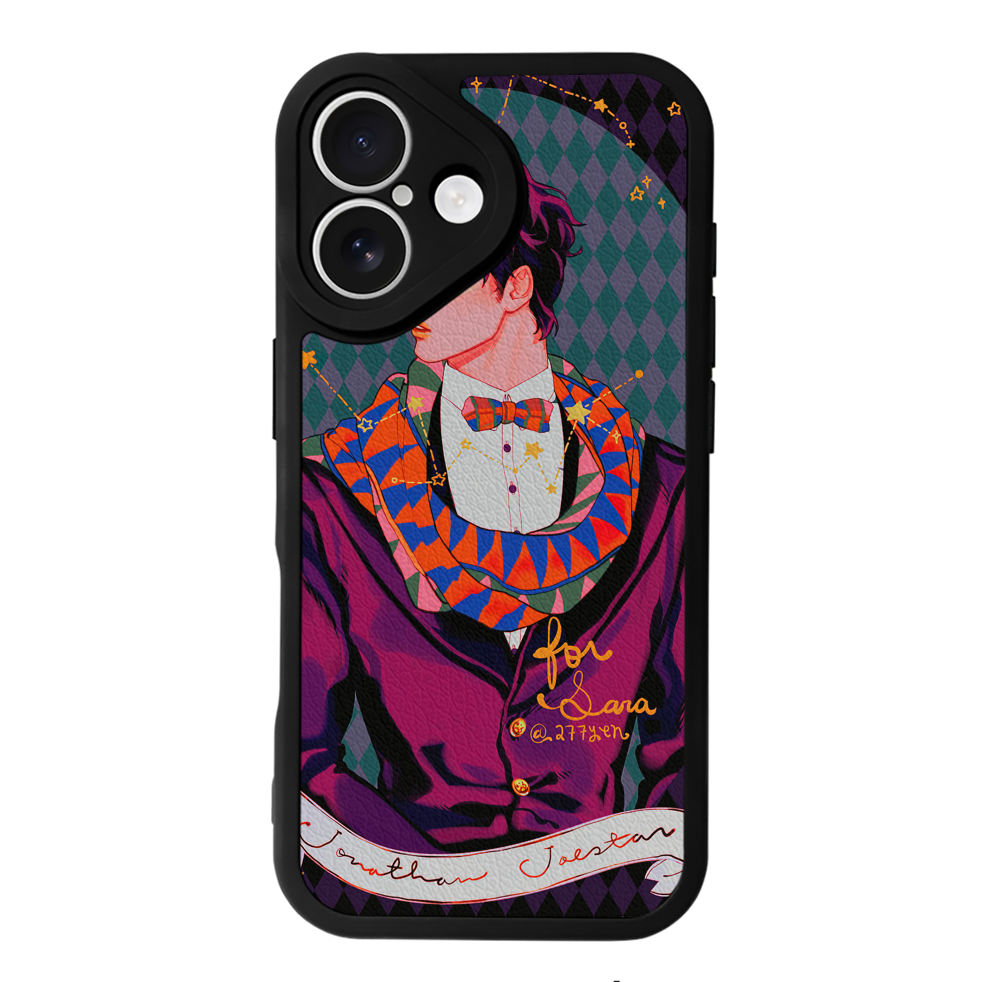 （画像用） ジョジョの奇妙な冒険 JoJo's Bizarre Adventure 【iPhone 16シリーズ対応】シリコンスマホケース（レザー調） 材質：シリコン